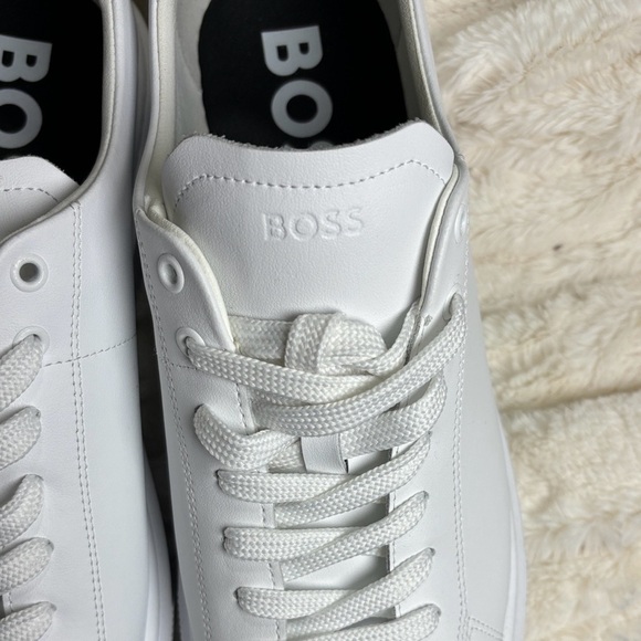 Men BOSS Men\'s Classic White Sneakers
